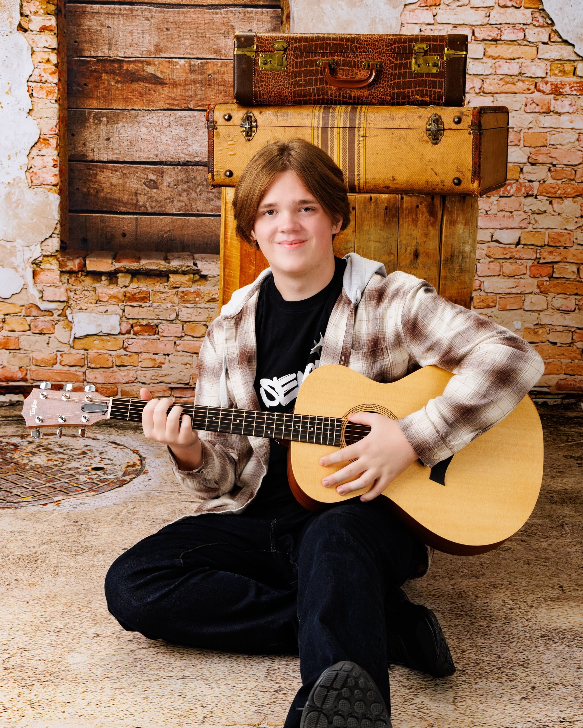 Wyatt’s Senior Portrait Series: Guitar & Vintage Charm