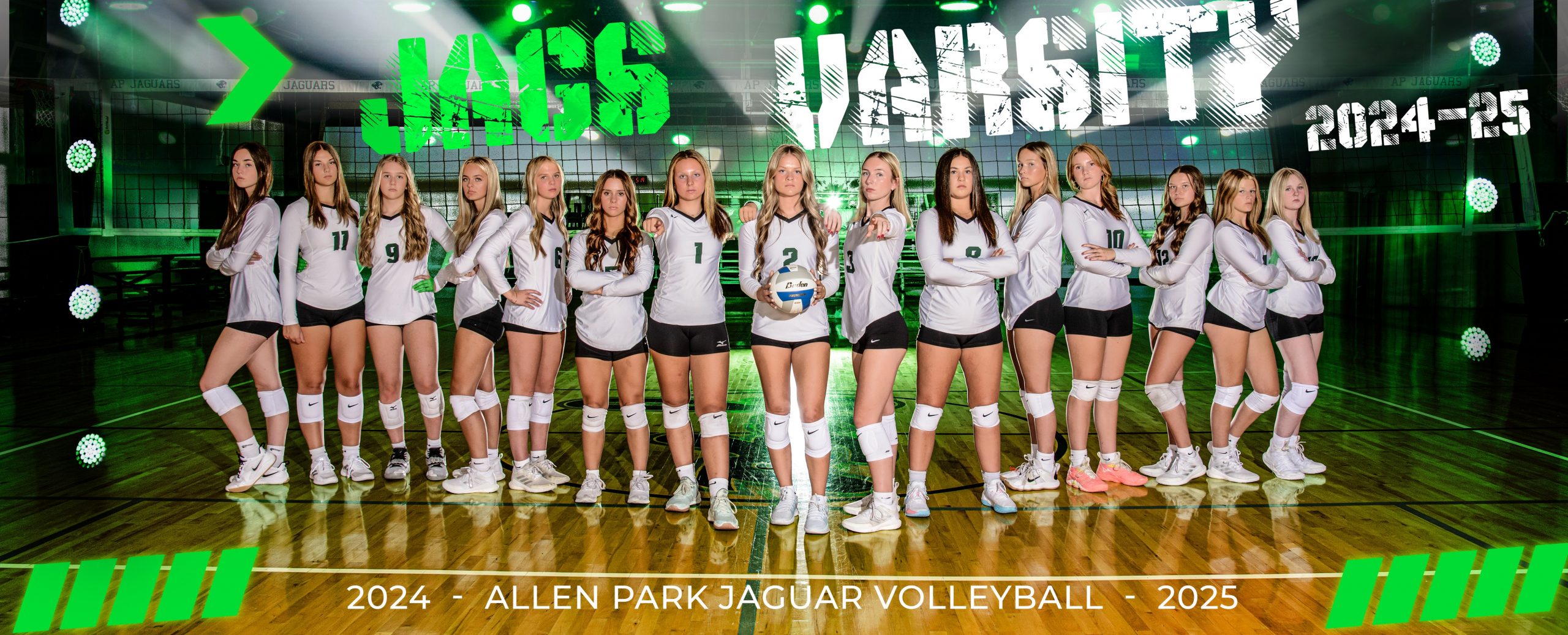 Allen Park Jaguars volleyball team group photo for 2024-25 season