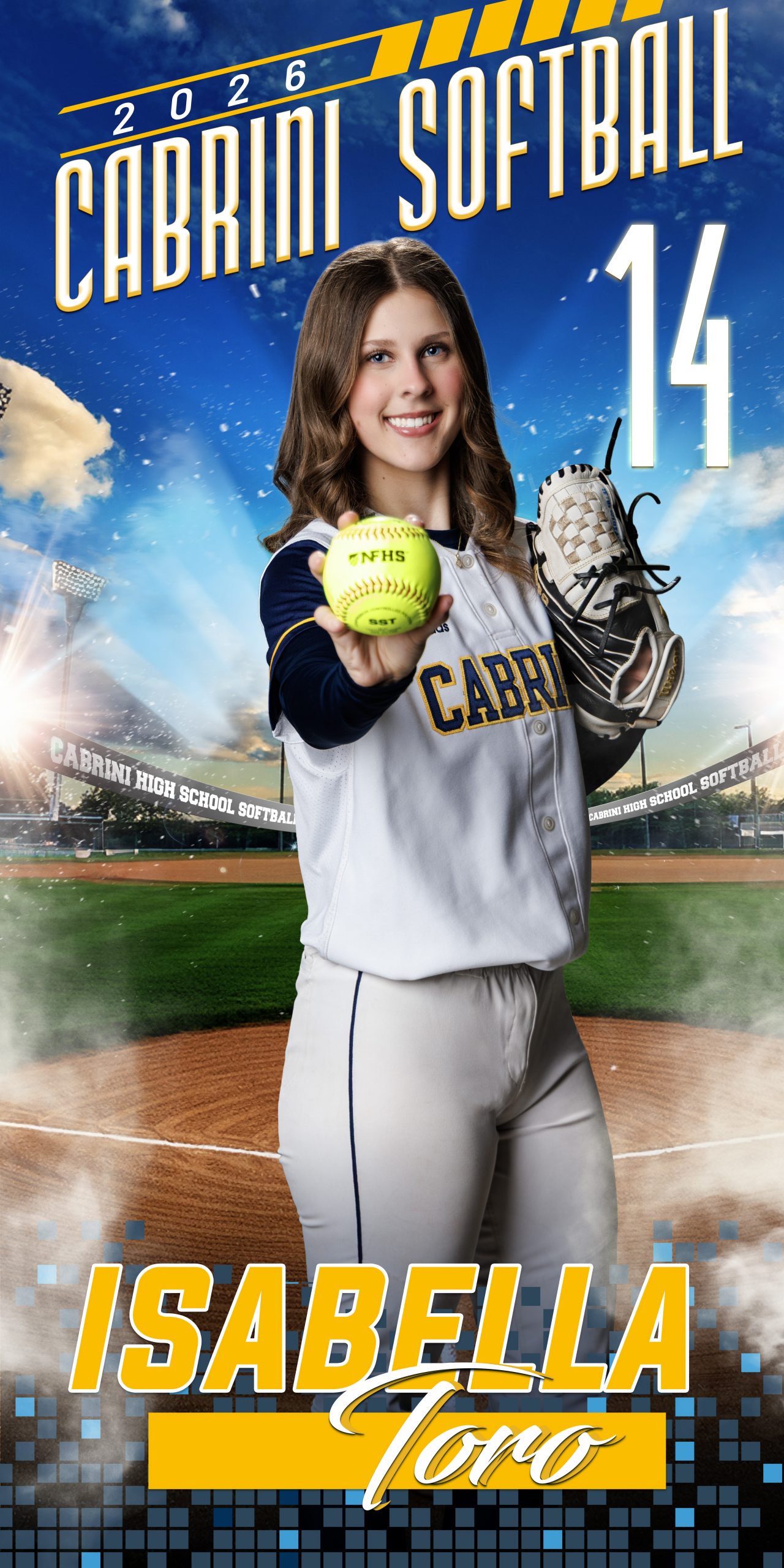 Cabrini Softball 2025-2026 Season Banner