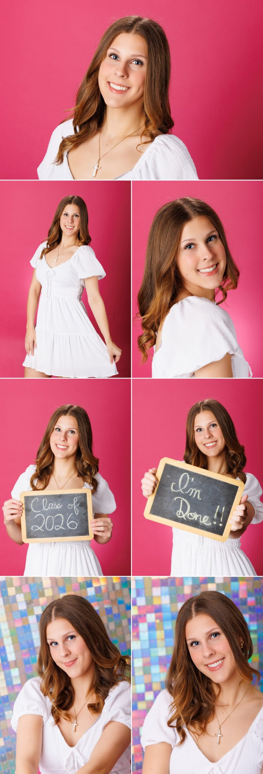 Downriver Senior Photography Session - Vibrant Portraits photography storyboard collage featuring 7 photographs