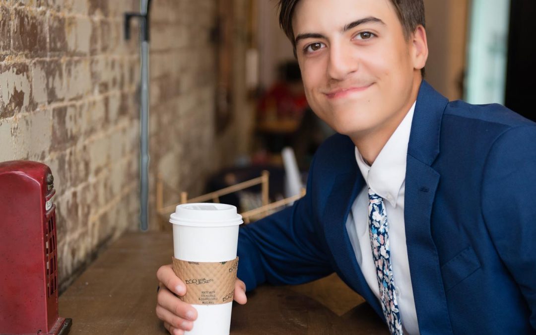 We LOVE our @downtownwyandotte scene for taking photos of our seniors especially our favorite coffee shop @thecoffeeloungewyandotte ! Keeping us working hard. How could we pass up the perfect decor opportunity in there? — image 1 of 4