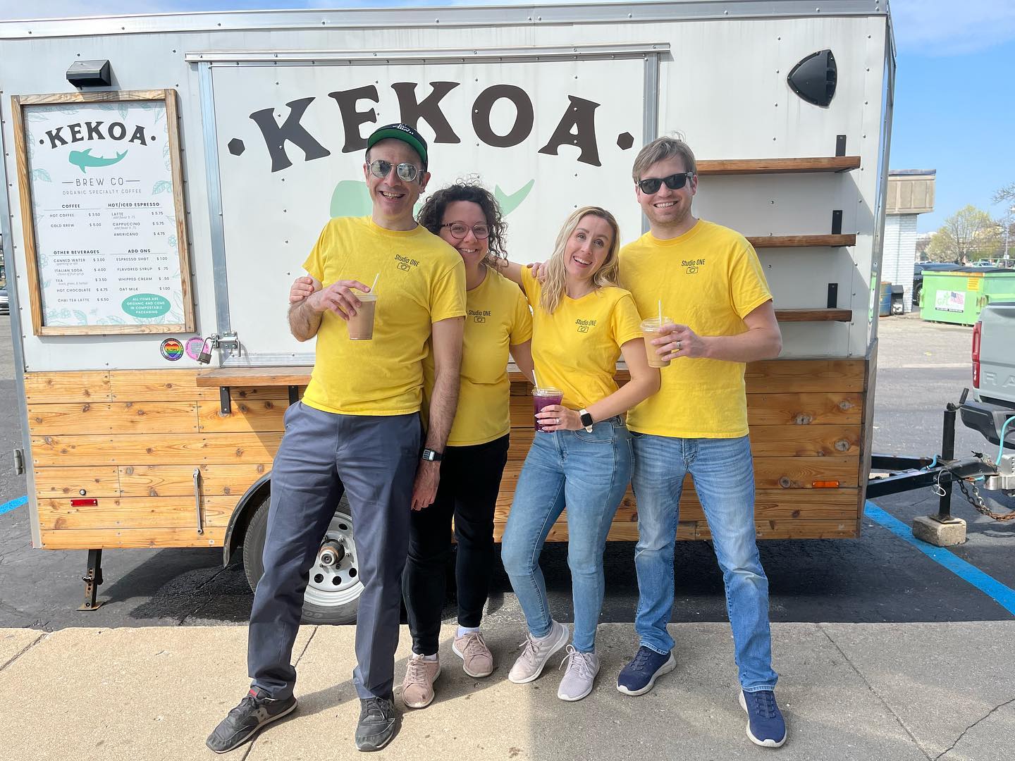 Nothing like a post-photoshoot day with some of the crew enjoying @kekoabrewco ! They stayed open a little late for us and took this photo - swipe to see how many we got! I guess they wanted to give the photographers lots of options ! — image 1 of 2