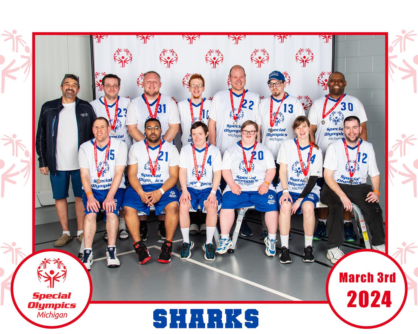 Just a few of the 60+ champion teams from last weekend's basketball tournament for @spolympicsmi at the @legacy_centermi . We photographed teams & individuals on Sunday. These athletes play hard with heart! Congrats to everyone who competed — image 2 of 4