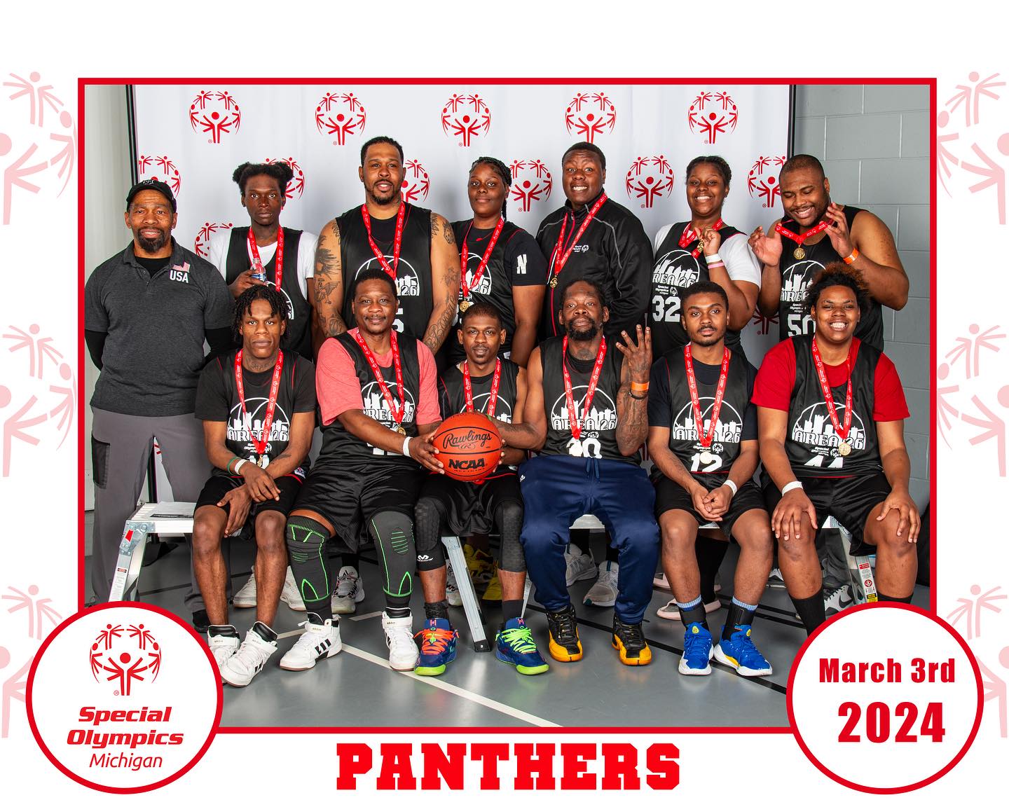 Just a few of the 60+ champion teams from last weekend's basketball tournament for @spolympicsmi at the @legacy_centermi . We photographed teams & individuals on Sunday. These athletes play hard with heart! Congrats to everyone who competed — image 3 of 4