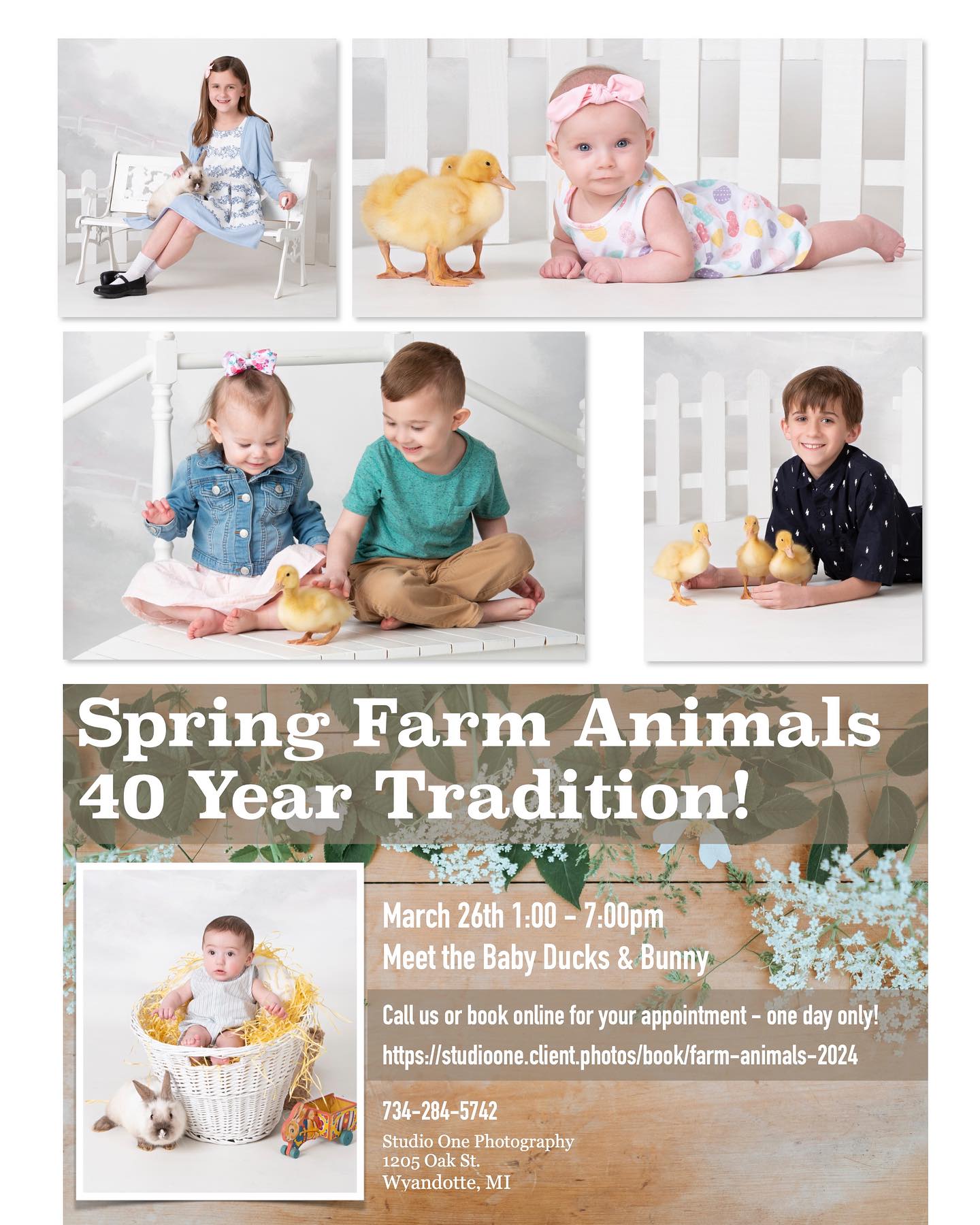 The Baby Ducks & Bunny are coming! One day only for the sweetest 40 year tradition ! Book Online at the link in the profile 🐣🐥
