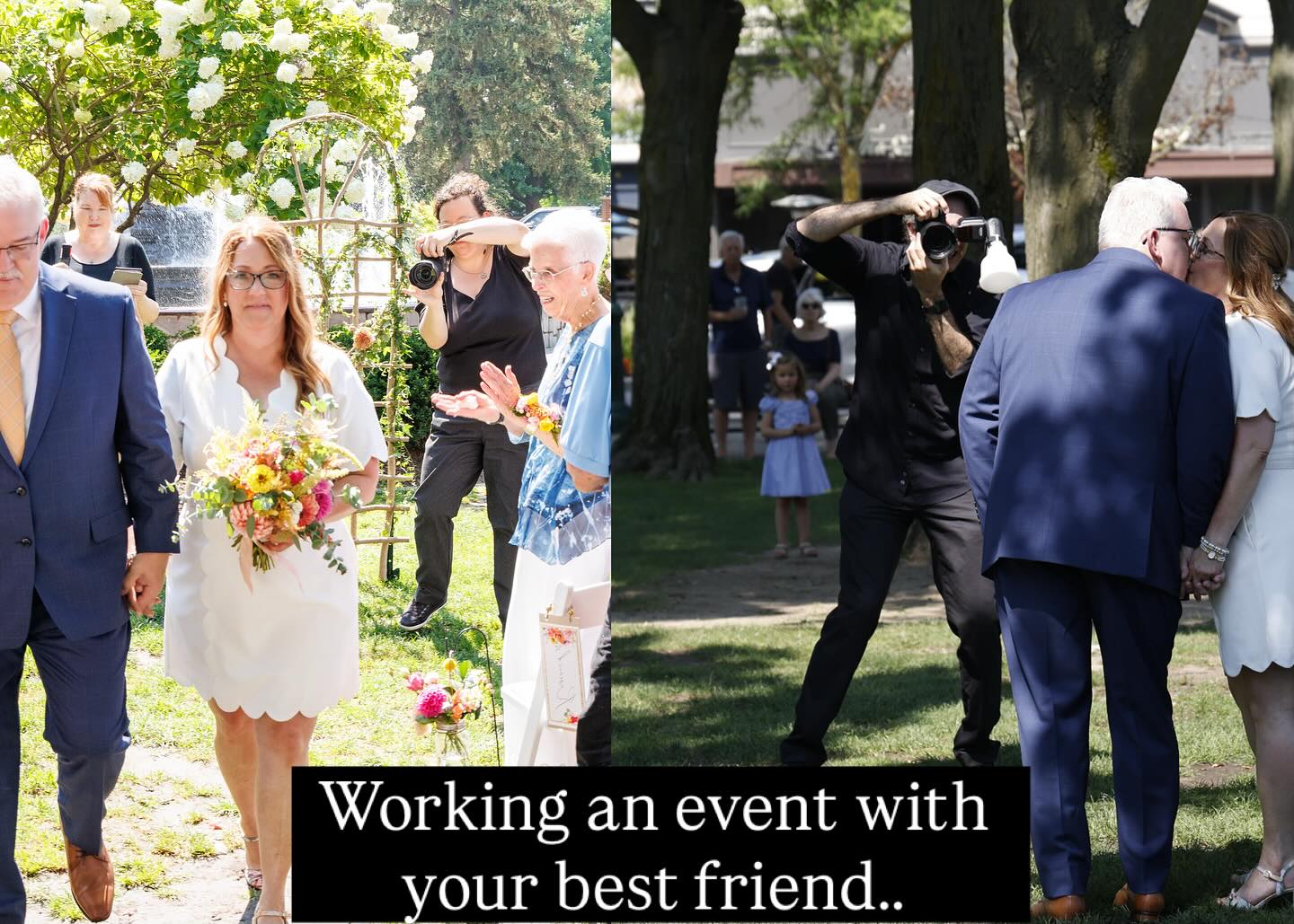 My favorite part about editing event photos - sometimes you'll catch a glimpse of us each working to capture a great moment