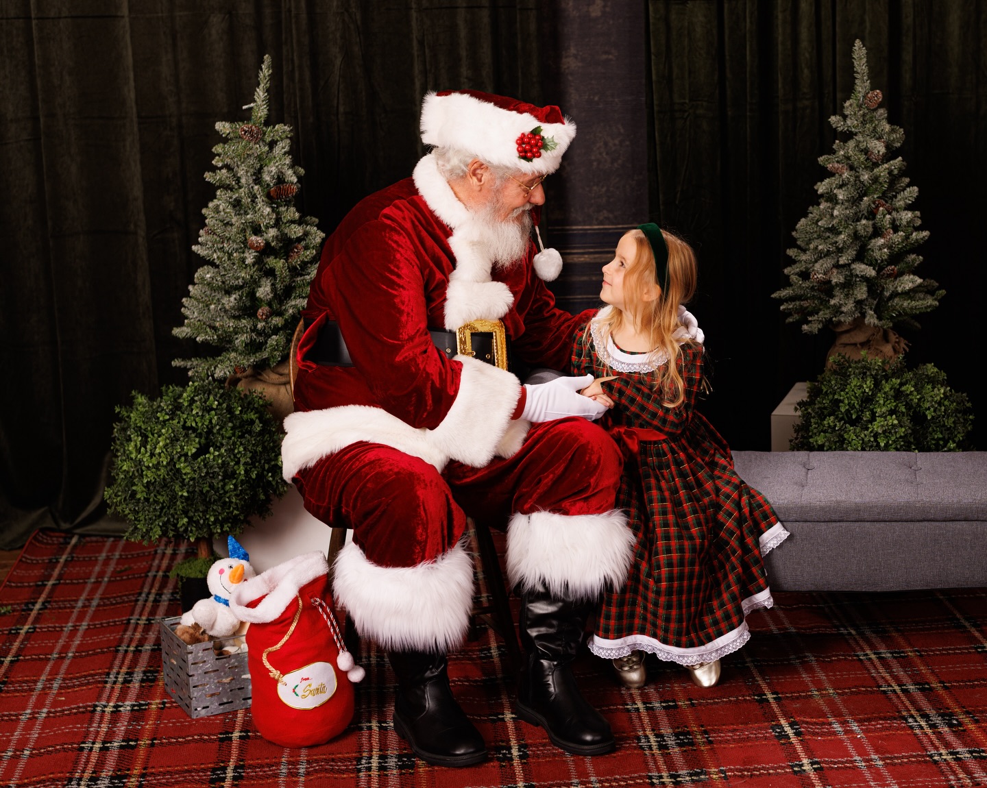 🎅Top of the Nice List, 5 years in a row! 🎁 🎄 This year Harmony was buzzing to see Santa, and was so big and brave going up to him. Giggling and sweet as always. I could tell she wanted to hug him but was unsure if she could… so I asked her — image 1 of 6