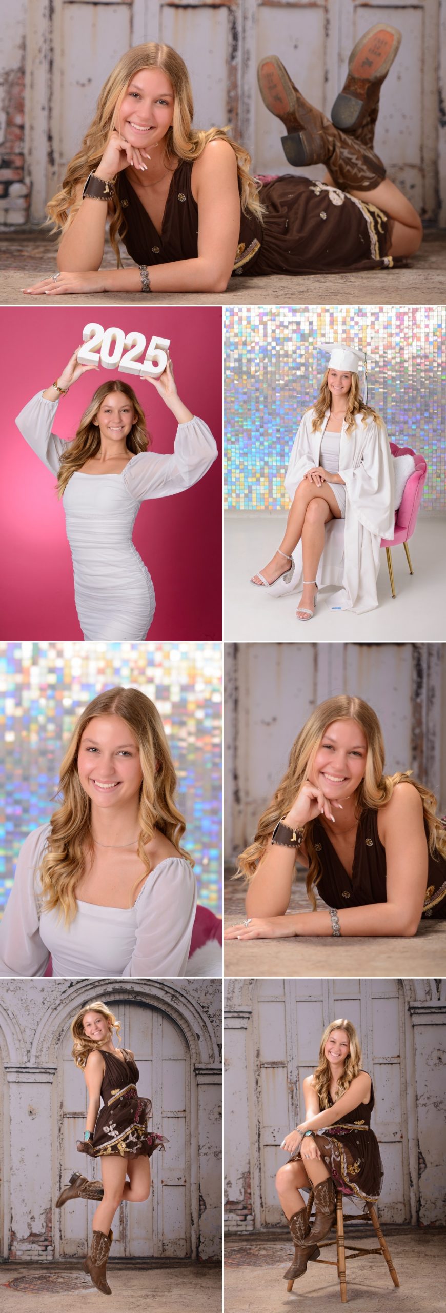 Allen Park Downriver Senior Photography Session - KC photography storyboard collage featuring 7 photographs