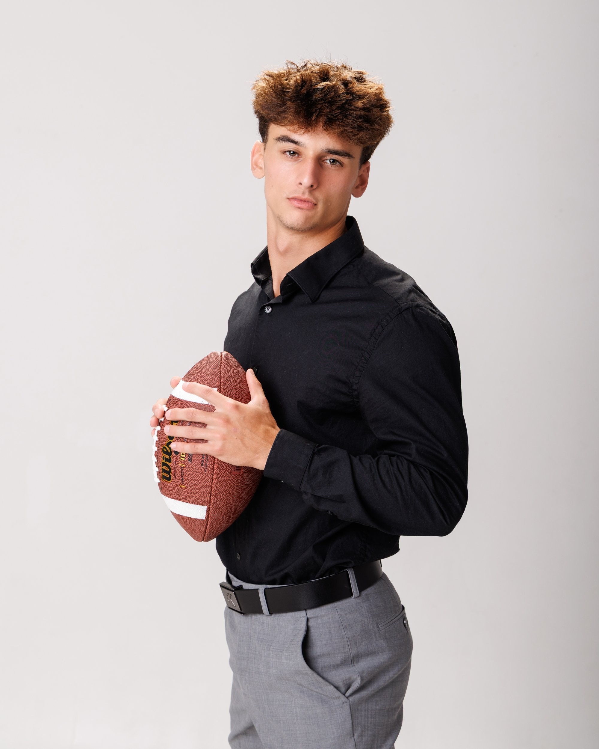 Trenton Senior Photography Session: Noah’s Football and Headshot Portraits