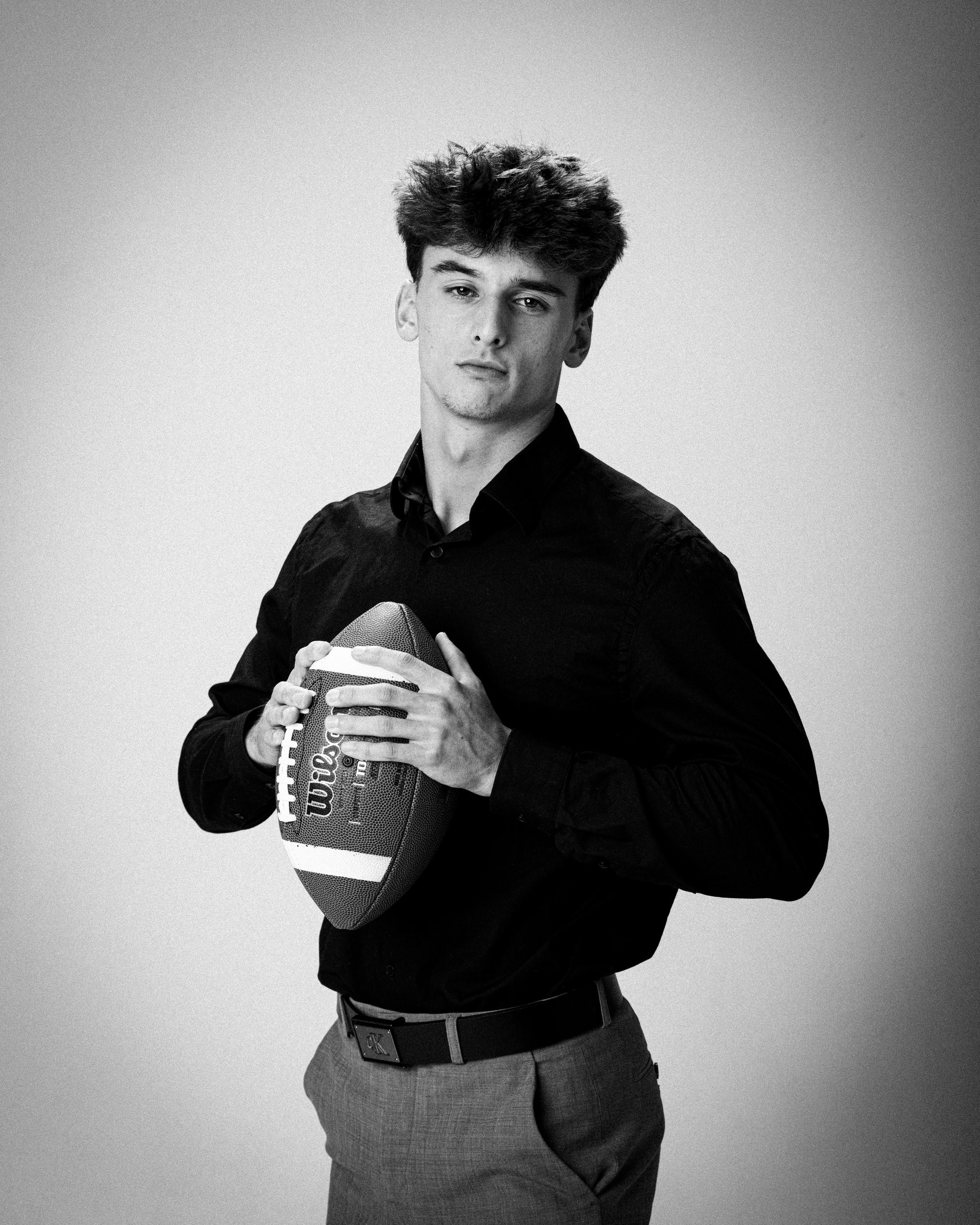 Smiling headshot for Trenton photo studio's senior photography portfolio