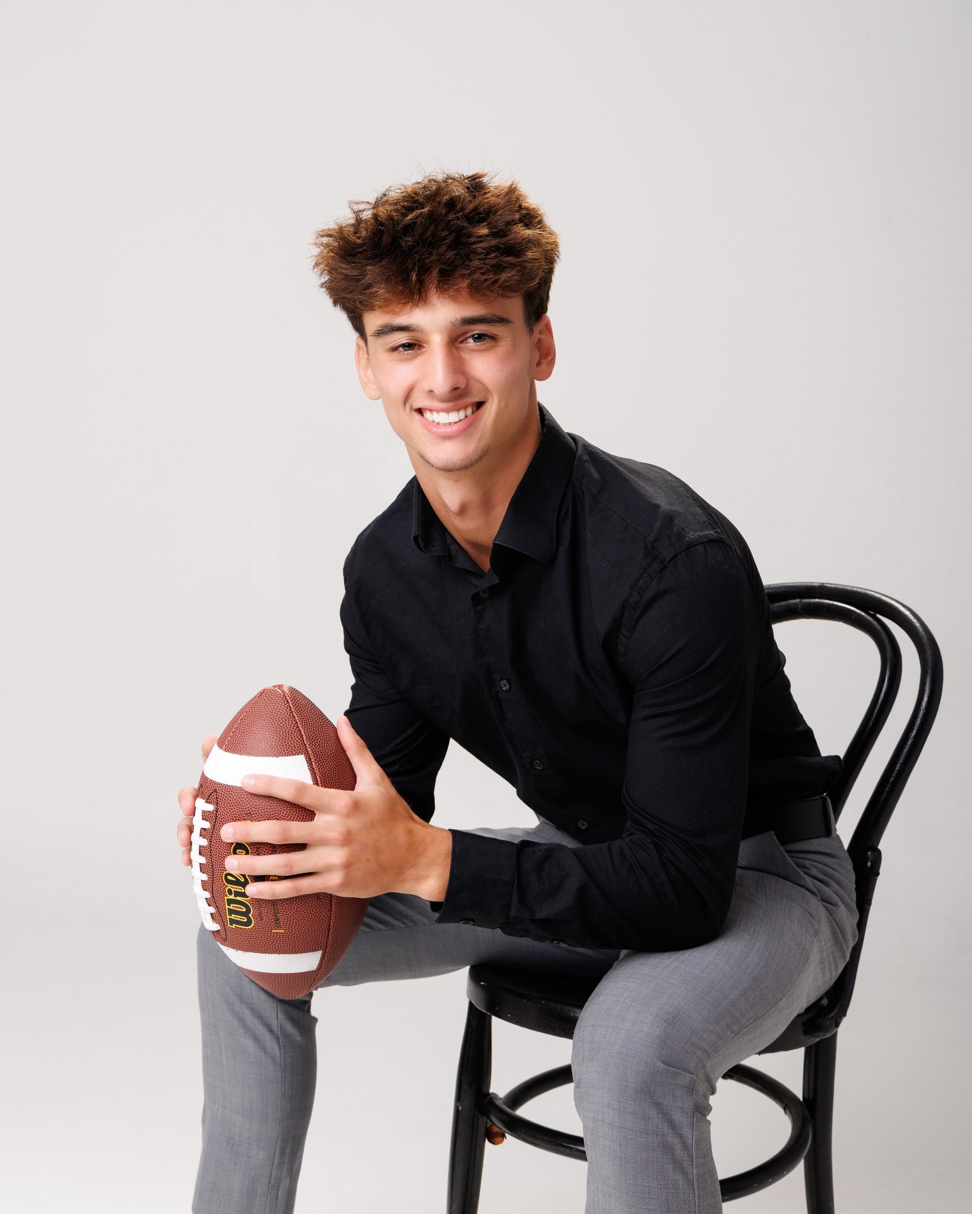 Smiling headshot for Trenton photo studio's senior photography portfolio