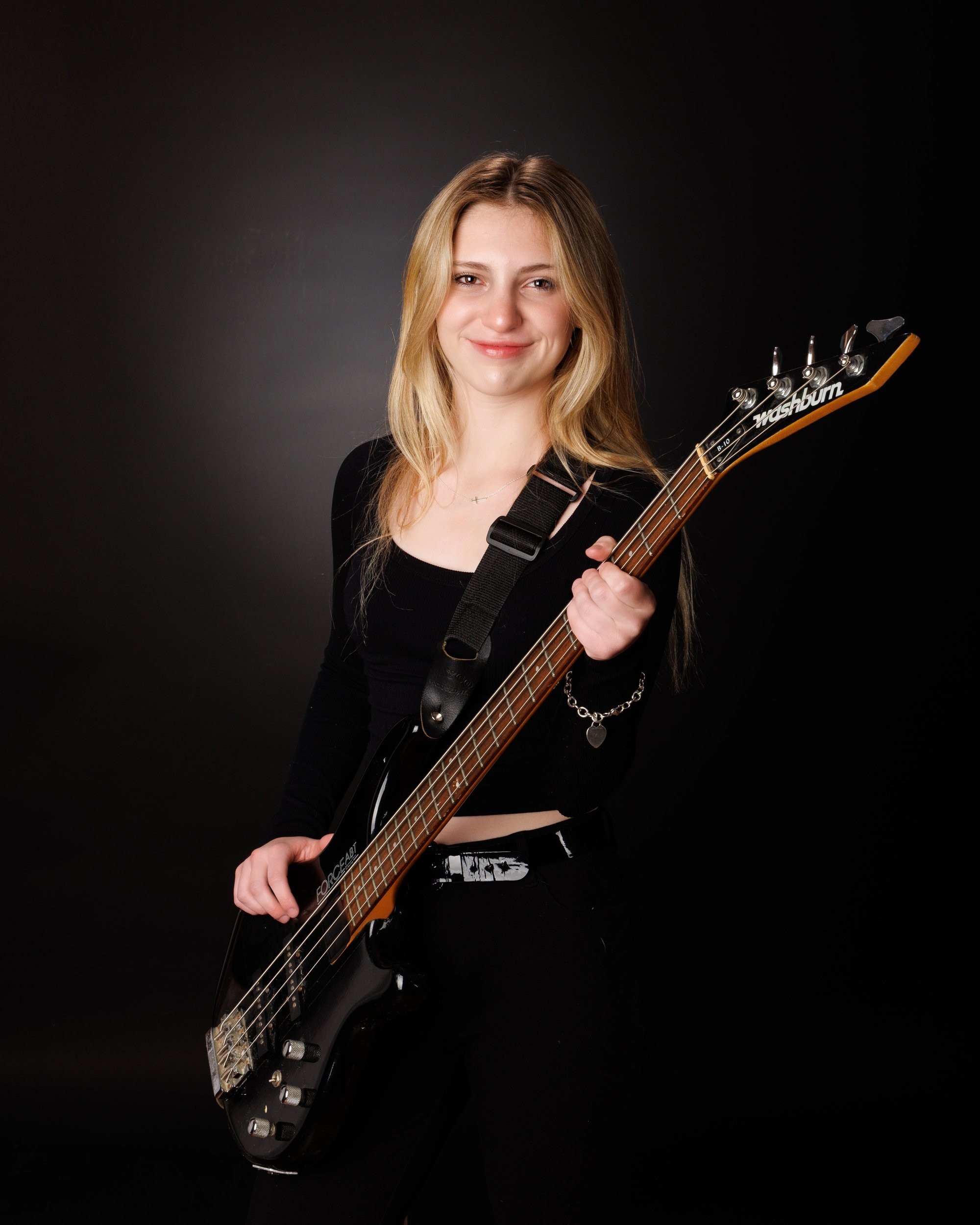 Tegan’s Bass Guitar Senior Portrait | Trenton Photo Studio