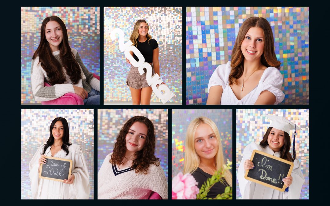 Wyandotte Senior Photography Glitter Wall Session Examples