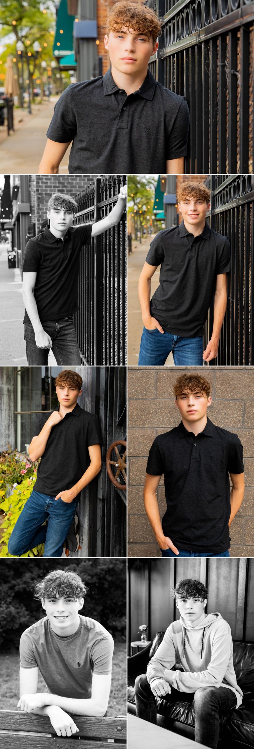 Michael’s Wyandotte Senior Photography Session (2027) photography storyboard collage featuring 7 photographs